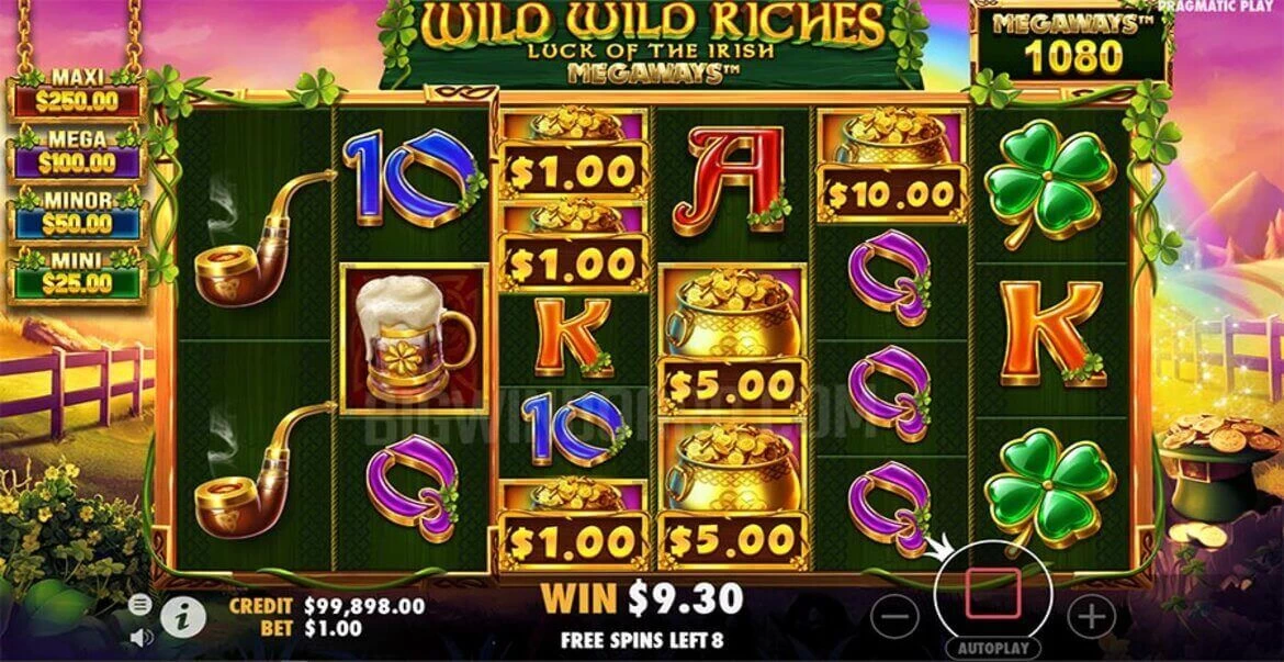 Wild Wild Riches Luck of the Irish Megaways Review