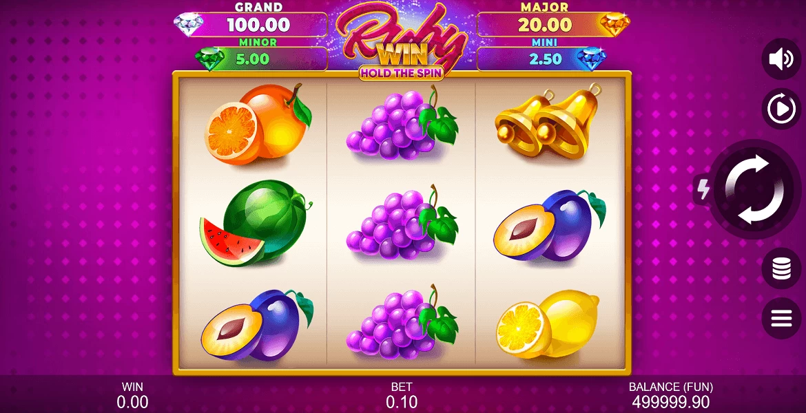 Play in Ruby Win Hold the Spin by Gamzix for free now | SmartPokies